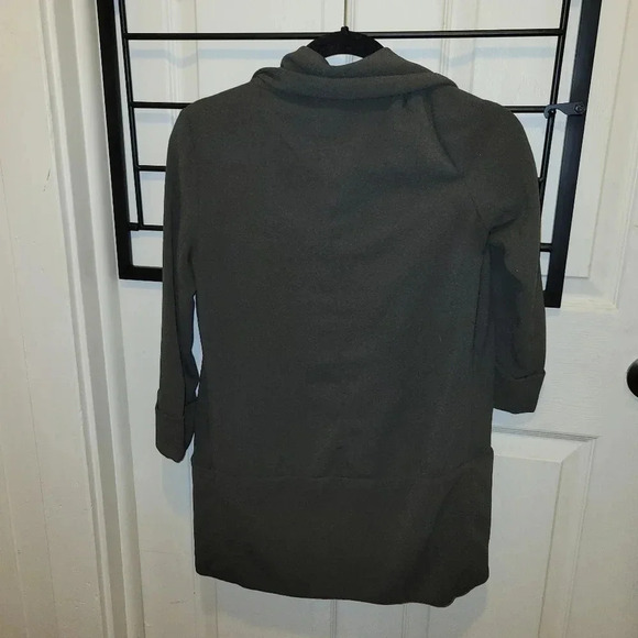 Aritzia wilfred chevalier draped open tuxedo blazer dark olive green gre… - Picture 11 of 11